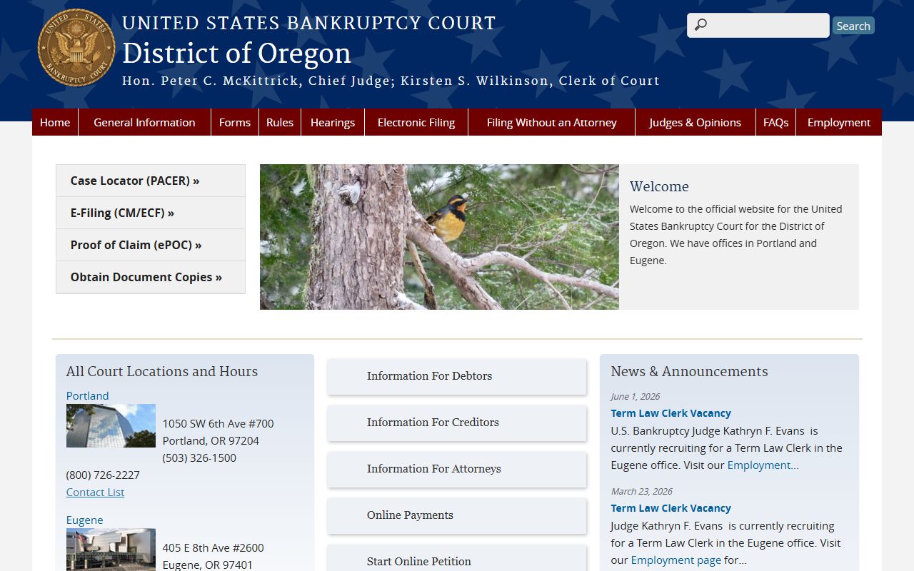 Linn County Circuit Court and federal bankruptcy record distinction