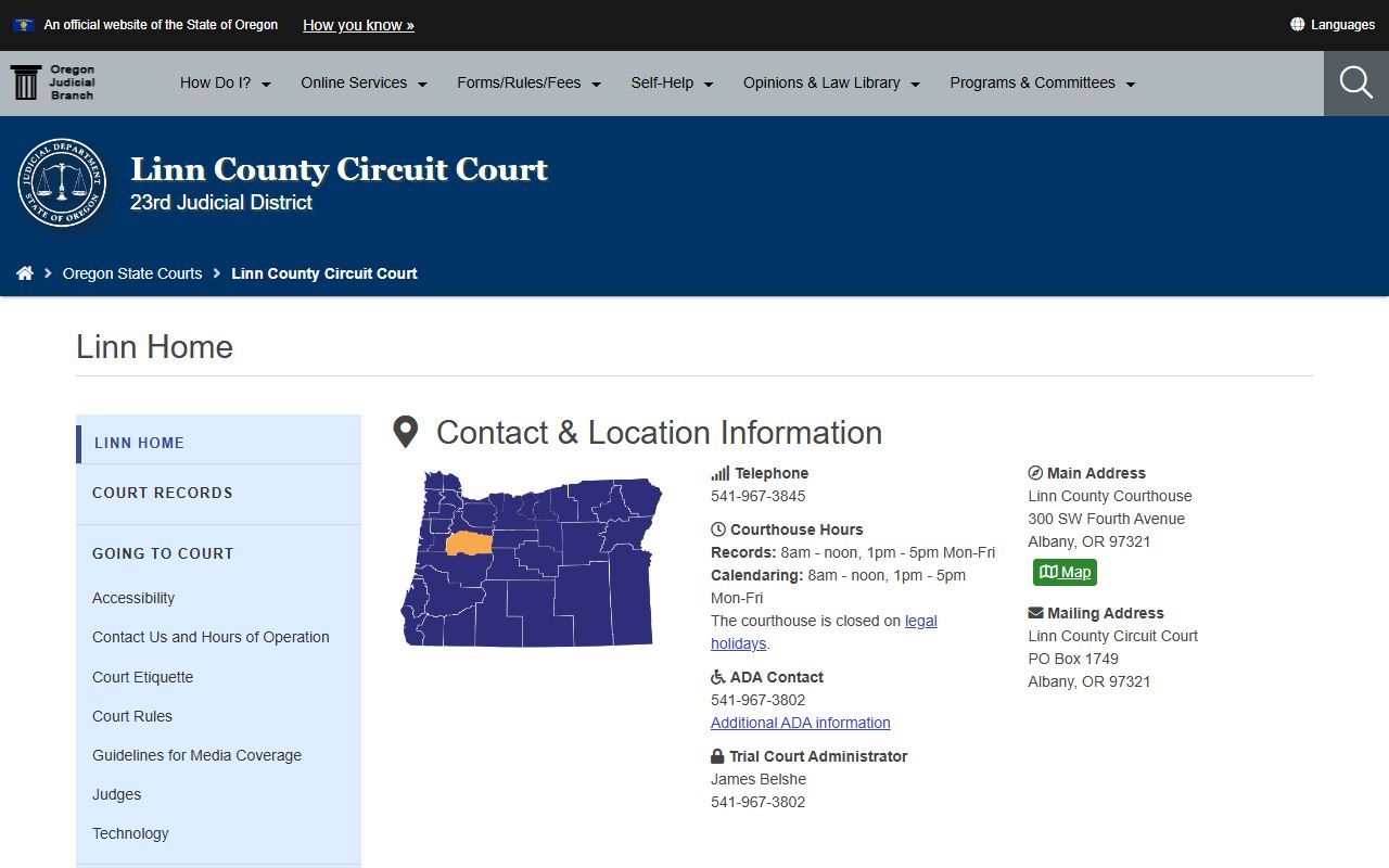 Linn County court records Circuit Court courthouse
