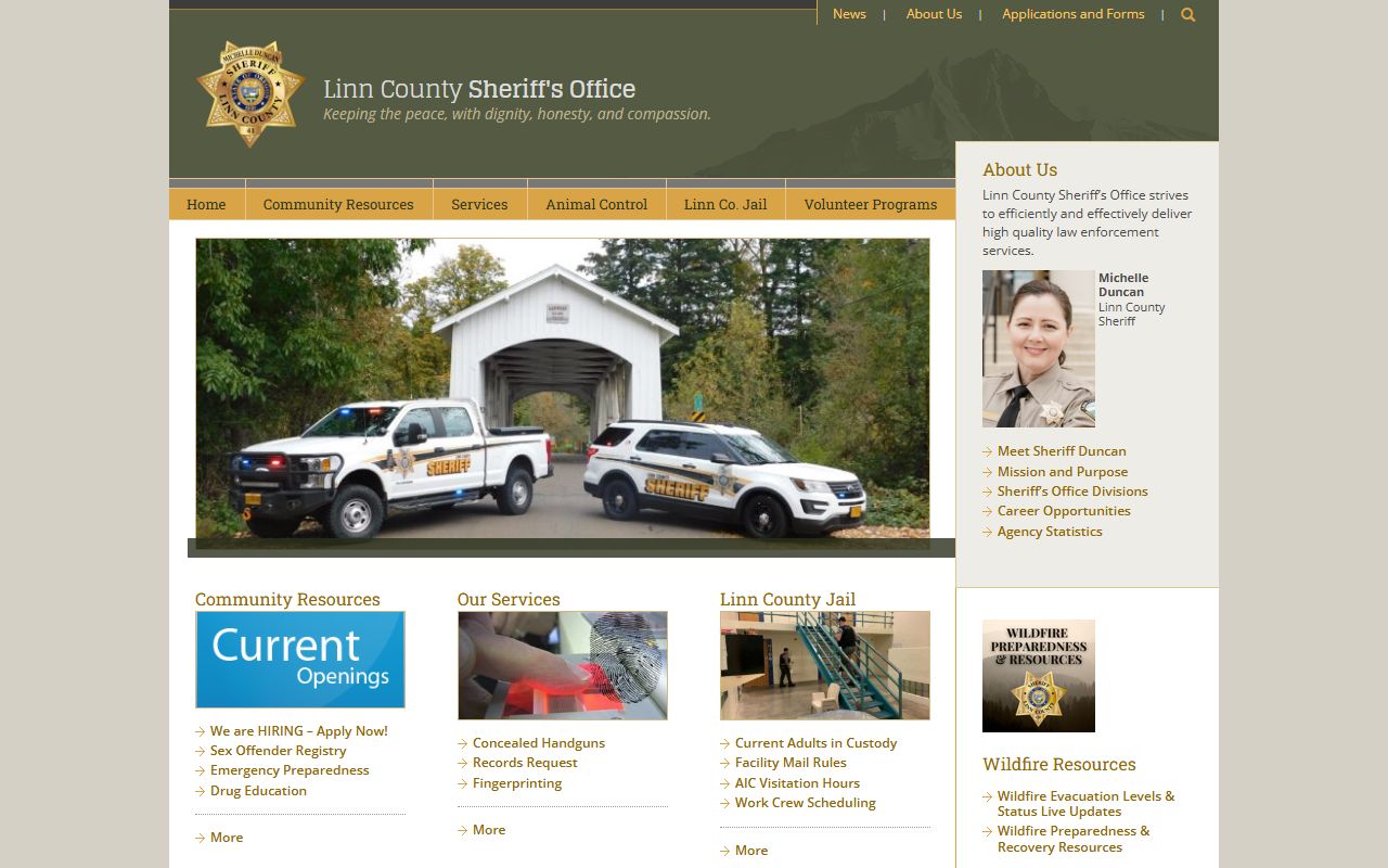 Linn County court records Sheriff and jail information