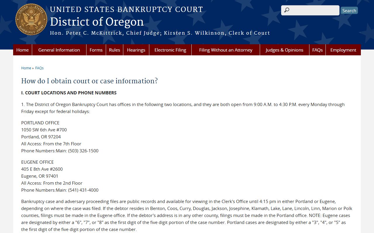 Linn County probate records bankruptcy case distinction